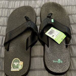 Sanuk Black Men's Flip Flops